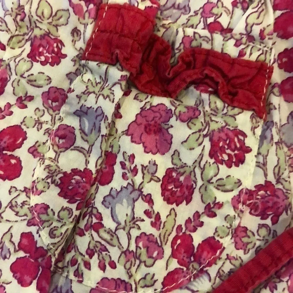 Lili Gaufrette Floral Baby Girls Top & Pants Set Size 12 Months